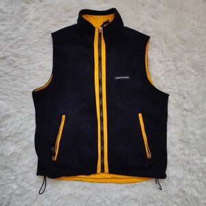 Vintage Abercrombie & Fitch Y2K Reversible Fleece Utility Vest Nylon Mens Large